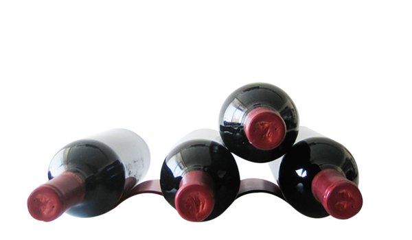 Wein-/Flaschenregal Kunststoff für bis zu 6 Flaschen - 2 Stück