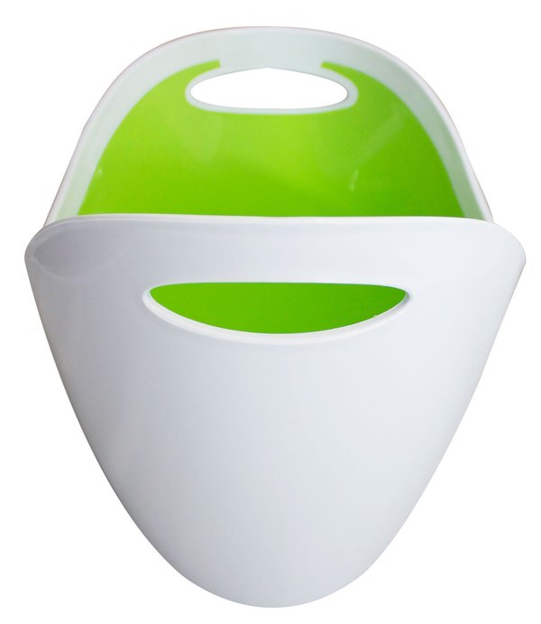 Flaschenkühler oval mit Griffen (Weiß/Grün)