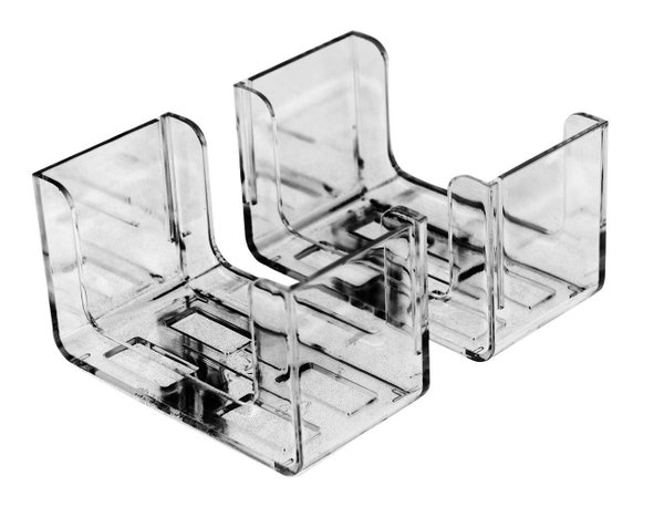 Bierdeckelhalter in Transparent für quadratische Bierdeckel  -  im Doppelpack (2 Stück)