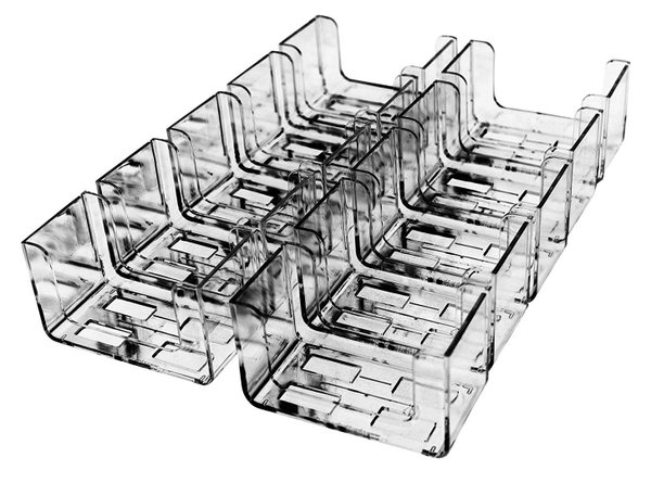 Bierdeckelhalter in Transparent für quadratische Bierdeckel - 20 Stück